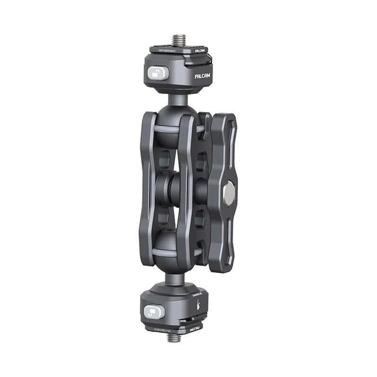 Falcam F22 Dual Quick Release Monitor Mount Kit 2548 - Gelenkarm für Kamera-Zubehör mit 2 Kugelköpfen und Schnellwechselplatten, Frontansicht