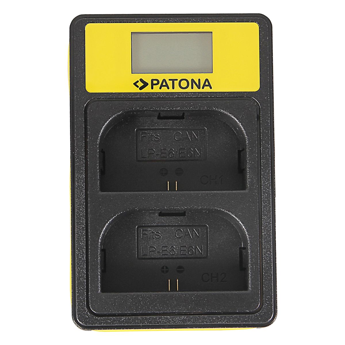 Patona Dual LCD USB Ladegerät Canon LP-E6