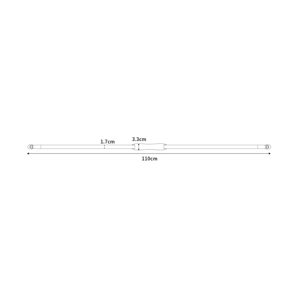 SmallRig 3485 Leder-Kameragurt - Produktdimensionen: Gesamtlänge 110cm, Breite 1.7cm, Abschnitt 3.3cm