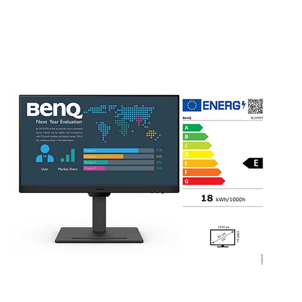 BenQ BL2490T 60,5 cm (23,8") Full-HD Business Monitor BenQ BL2490T 60,5 cm (23,8") Full-HD Business Monitor