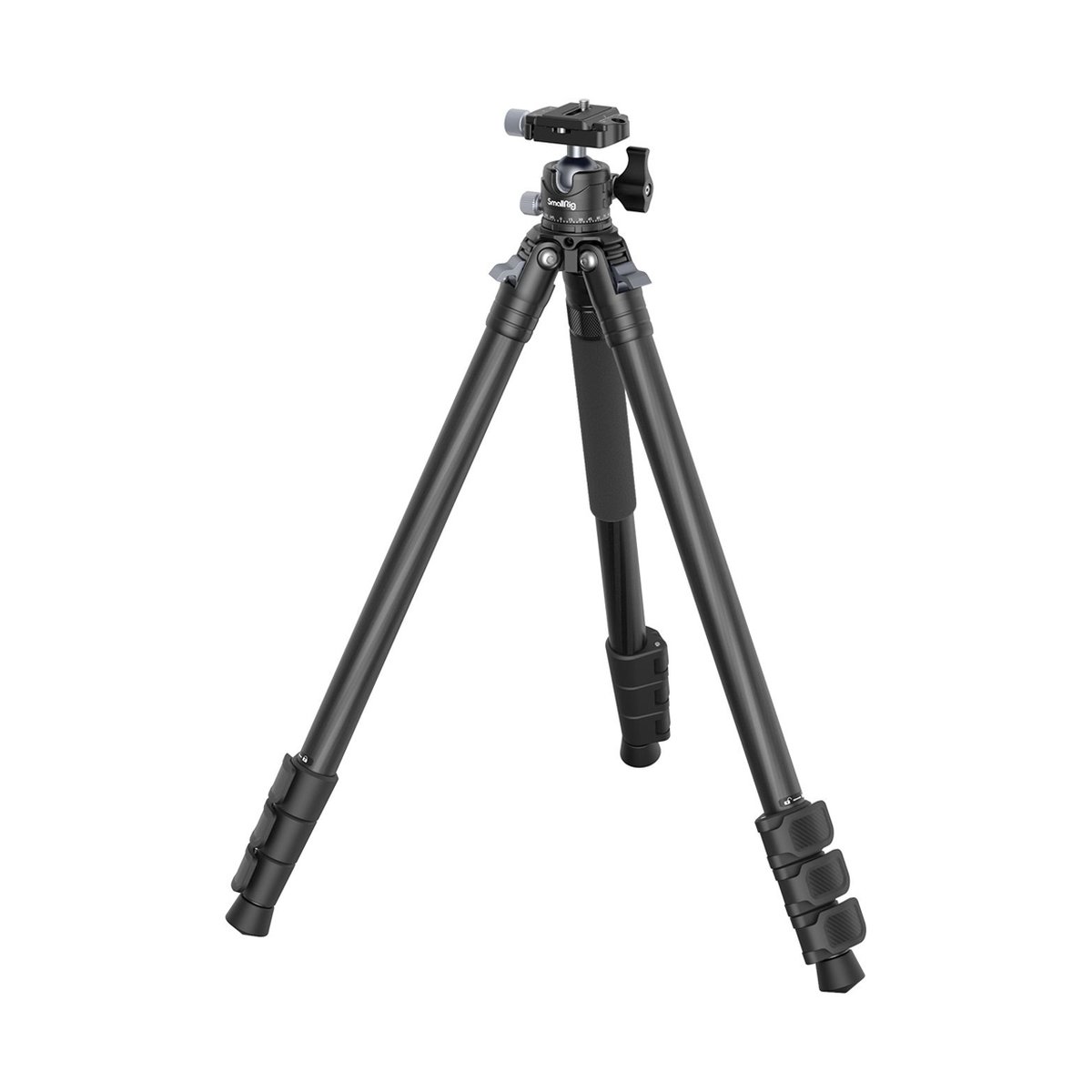 SmallRig 4060 Carbon-Stativ mit Mittelsäule AP-10 - Vollansicht: Schwarzes Kamerastativ