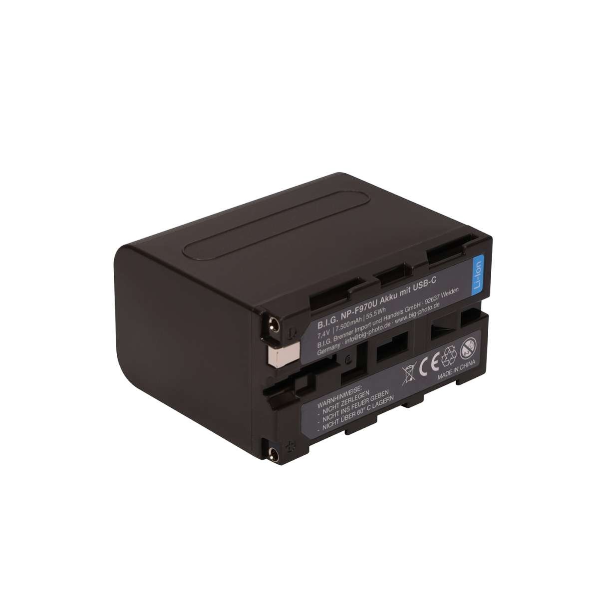 B.I.G. NP-F 970U Akku + USB-C