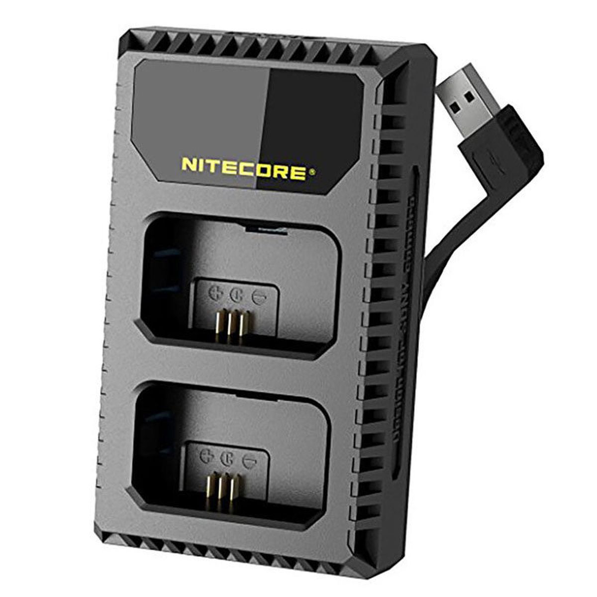 Nitecore USN1 Kompaktes Doppelladegerät für Sony NP-FW50 mit Anzeige + USB