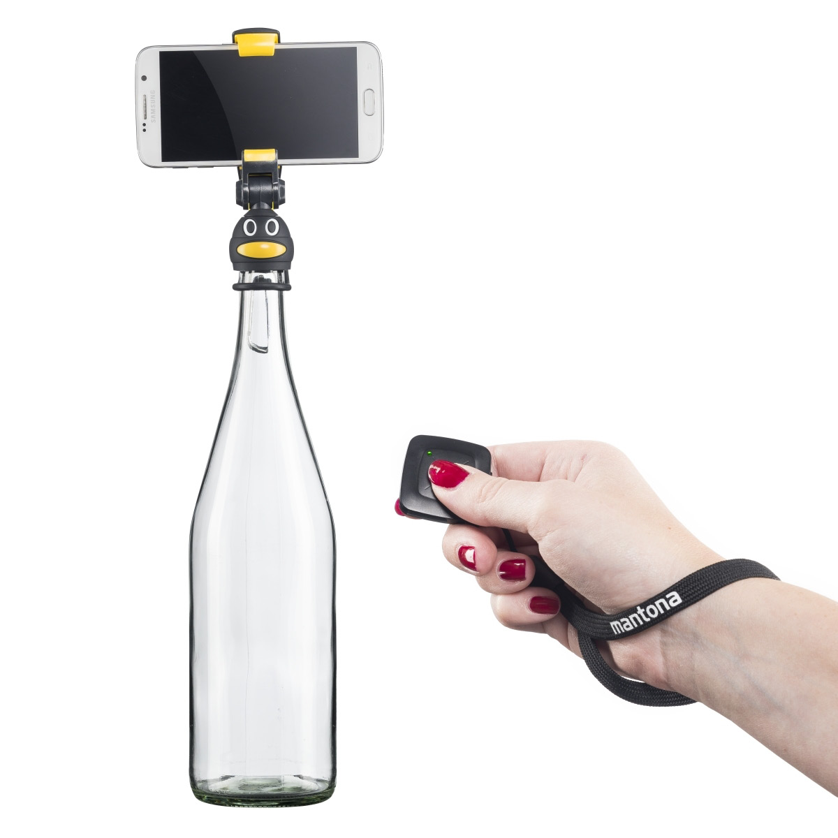 Mantona Smartphone Bottle Selfie Halter Pinguin 