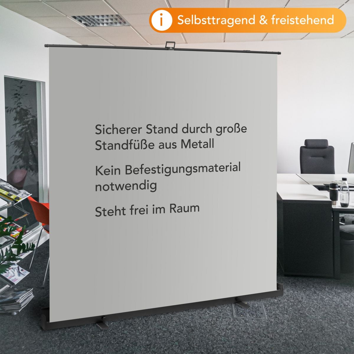 Walimex pro Roll-up Panel Hintergrund grau 210x220