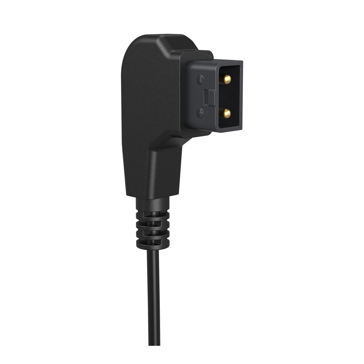 SmallRig 4253B D-Tap zu NP-FZ100 Dummy Batterie Stromkabel (Sony) - Detailansicht: Schwarzer, rechtwinkliger 2-Pin-Stecker mit Kabel