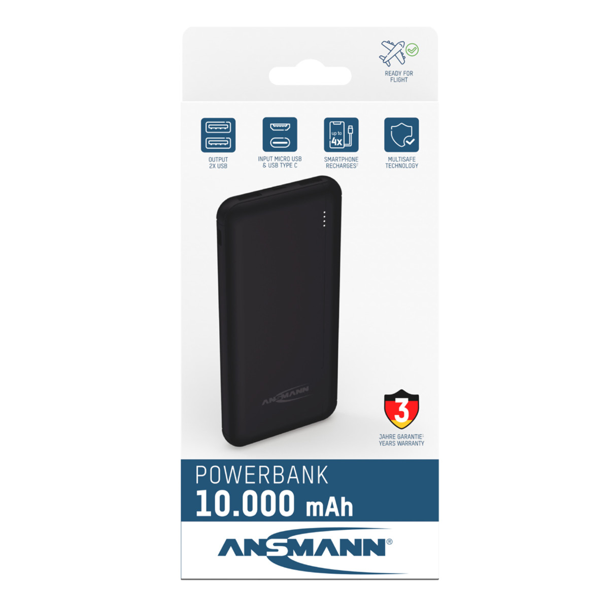 Ansmann Powerbank 10000 mAh PB212 schwarz Ansmann Powerbank 10000 mAh PB212 schwarz