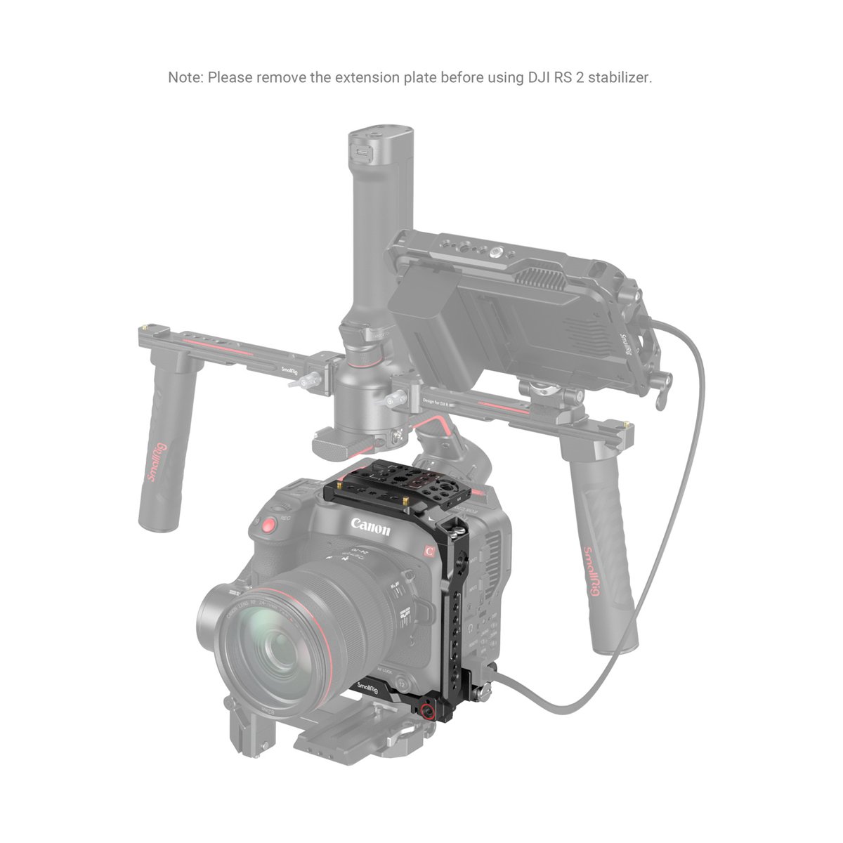 SmallRig 3899 Handheld-Cage Kit f. Canon EOS C70 - Montagebeispiel: SmallRig Kamera-Cage an Canon Kamera mit Zubehör. SmallRig 3899 Handheld-Cage Kit f. Canon EOS C70 - Montagebeispiel: SmallRig Kamera-Cage an Canon Kamera mit Zubehör.