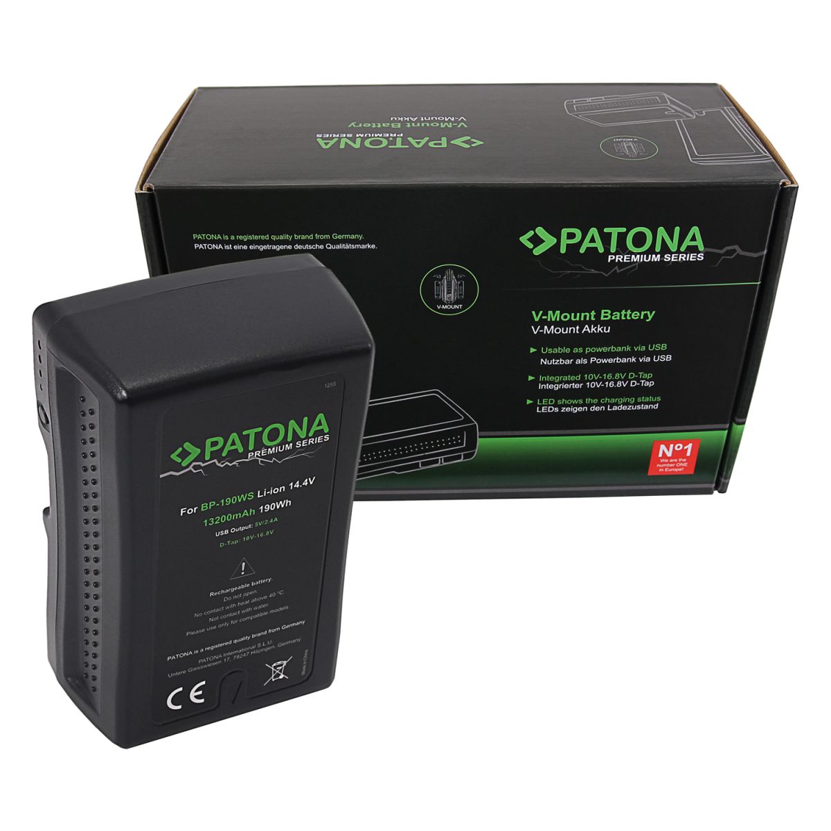 Patona V-Mount 190 Wh Premium