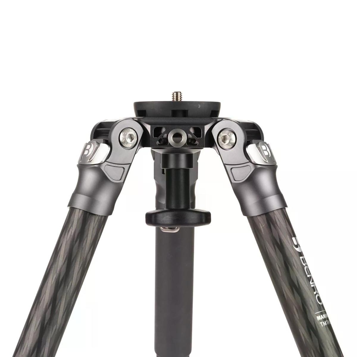Benro Mammoth Carbon-Stativ TMTH34C 4 Segmente 152cm Beinverriegelungen und Nivellierschale Detail