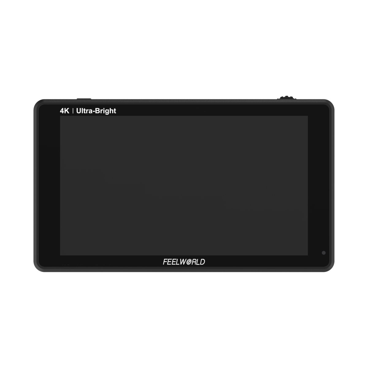 Feelworld 6" 4K LUT6S SDI Ultra Bright Monitor - Frontansicht des schwarzen Feelworld 4K Ultra-Bright Monitors.