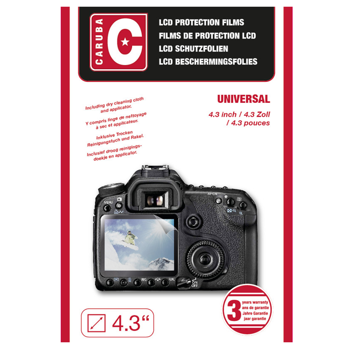 Caruba LCD-Abdeckung universal 4,3"