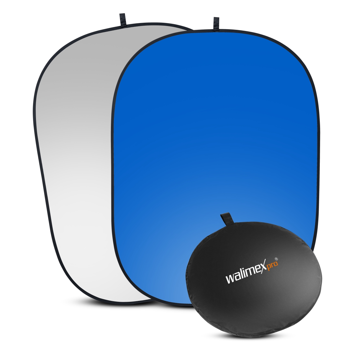 Walimex pro 2in1 Falthintergrund grau/blau 150x200