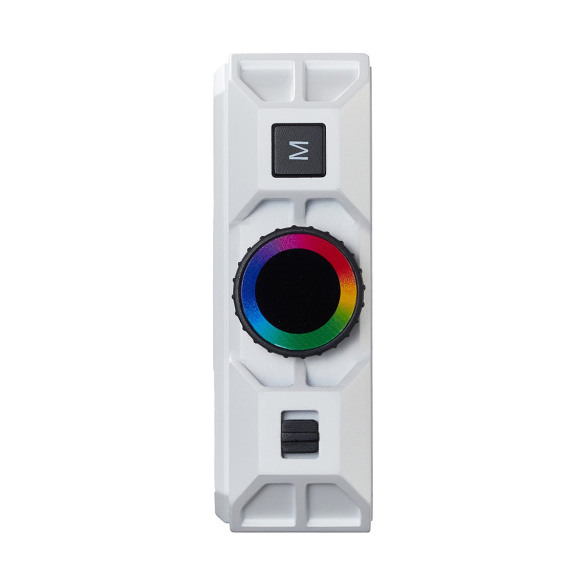Godox C30R LITEMONS RGB Pocket LED Panel Light - Seitenansicht der Bedienelemente mit Farbrad und Tasten.