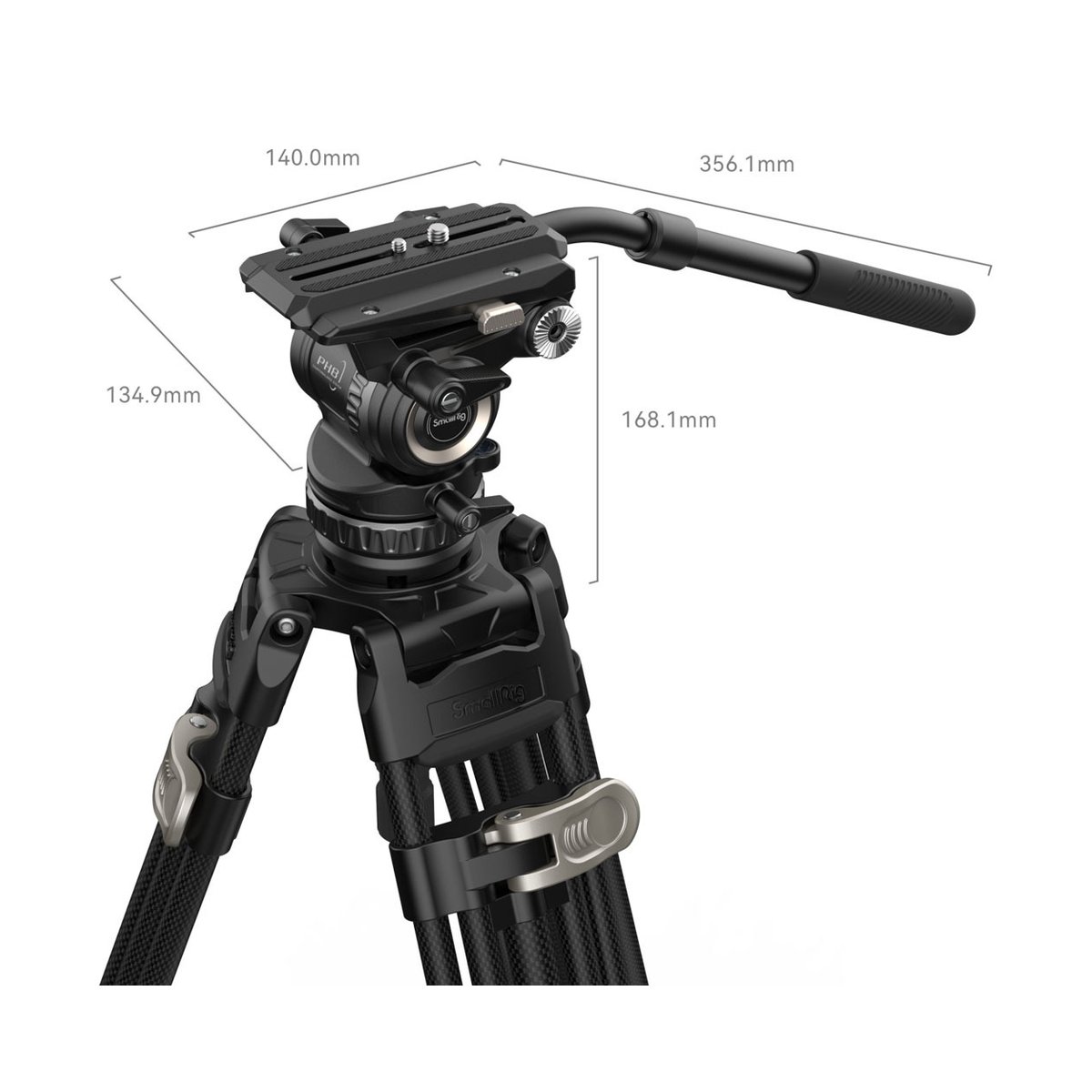 SmallRig 4465 FreeBlazer Counterbalance Carbon Fiber Video Tripod Kit AD-Pro8 - Maße des Videostativs mit Fluidkopf SmallRig 4465 FreeBlazer Counterbalance Carbon Fiber Video Tripod Kit AD-Pro8 - Maße des Videostativs mit Fluidkopf