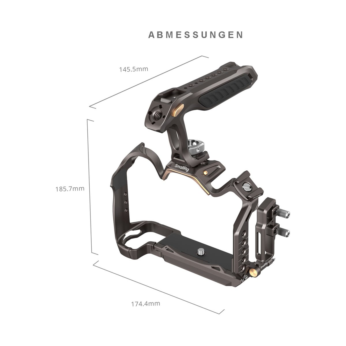 SmallRig 4522 Night Eagle Cage KIT für Nikon Z 6III - Abmessungen des SmallRig Kamera-Cages