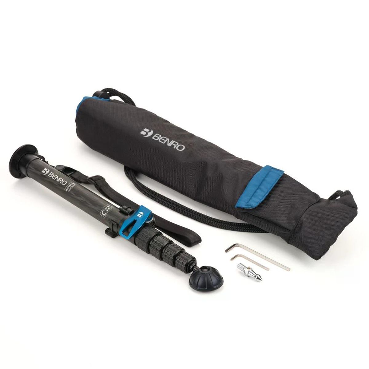 Benro MSD36CB Black Diamond SupaDupa Carbonfaser-Einbeinstativ Lieferumfang