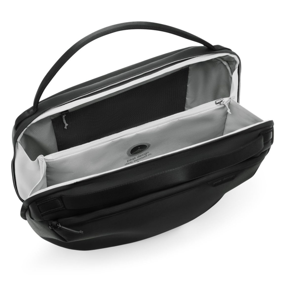Peak Design Travel Weekender 25L Schwarz Innenansicht