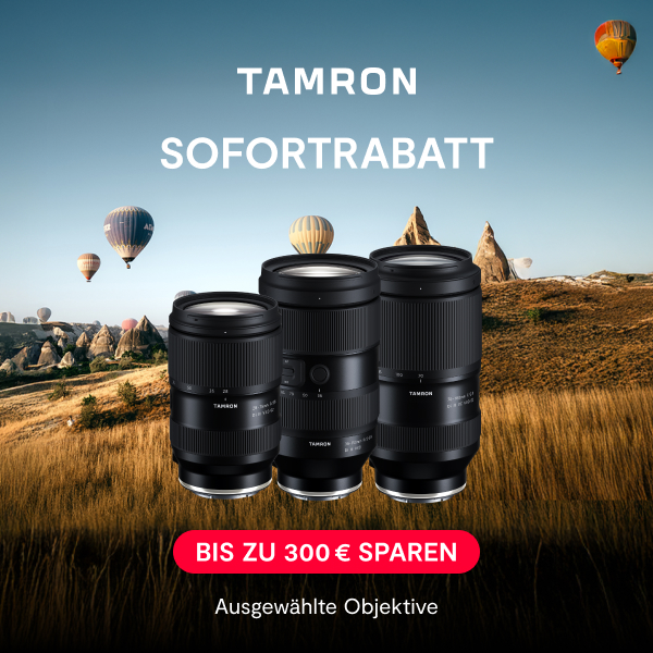 Bis zu 300 € Sofortrabatt auf ausgewählte Tamron Objektive