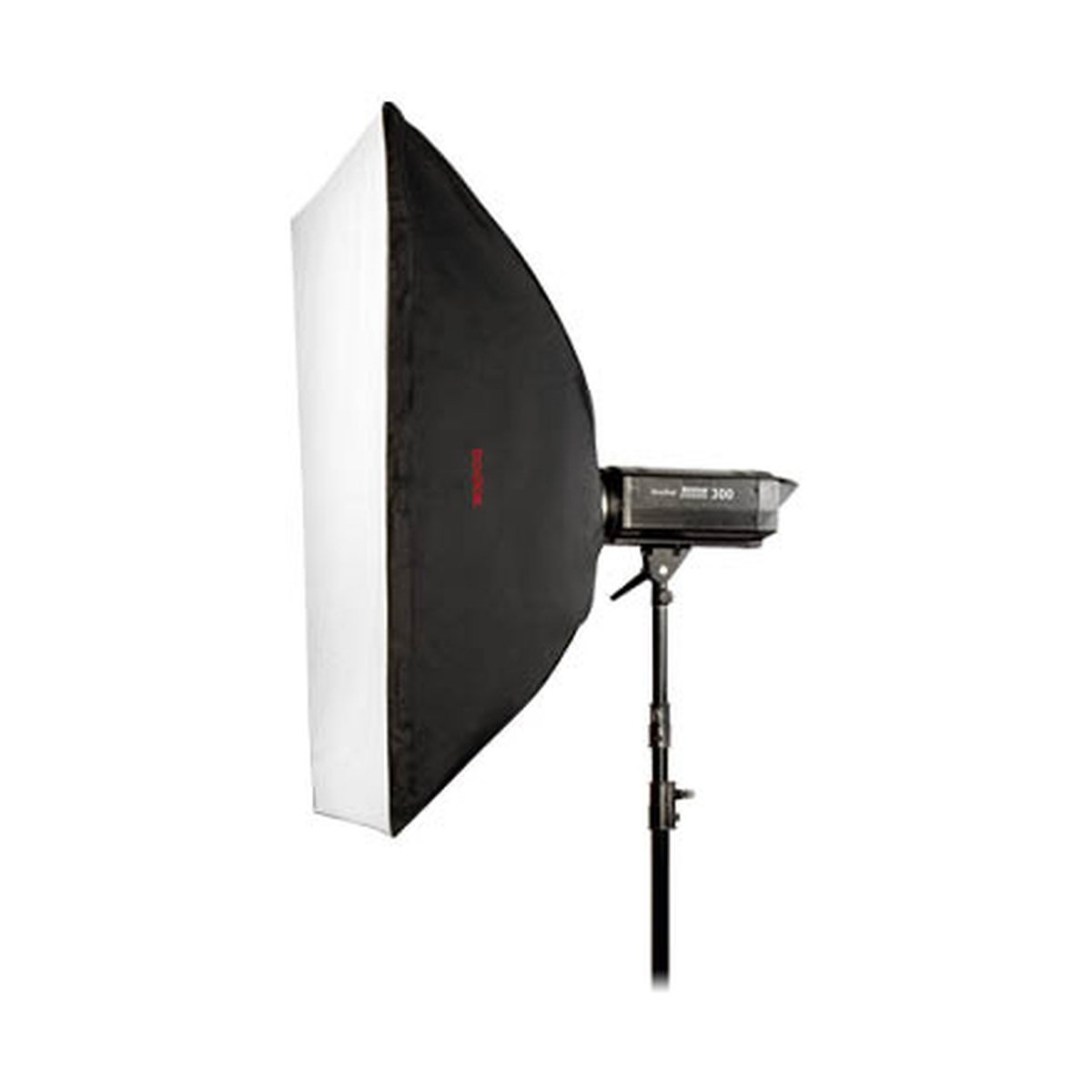 Godox Softbox Bowens Halterung - 60x60cm - Studioblitz mit großer Softbox auf Stativ, Seitenansicht