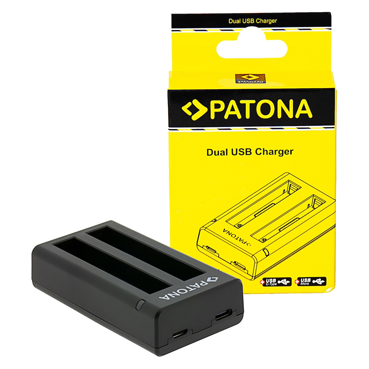 Patona Dual Ladegerät f. Insta360 X4 Patona Dual Ladegerät f. Insta360 X4