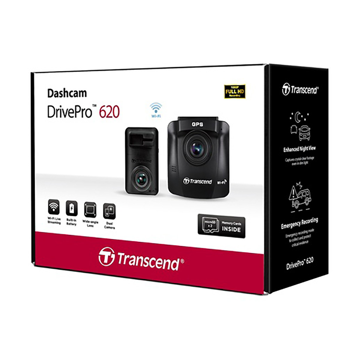 Transcend Drive Pro 620 Dual Dashcam