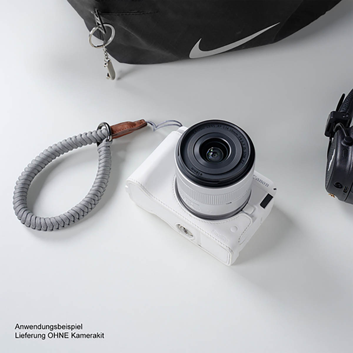 SmallRig 5431 Leder-Halbschalen-Kit weiß für Canon EOS R50V