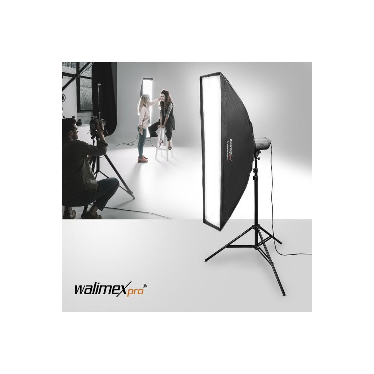 Walimex pro Studio Line Striplight Softbox QA 40x120cm mit Softboxadapter Elinchrom