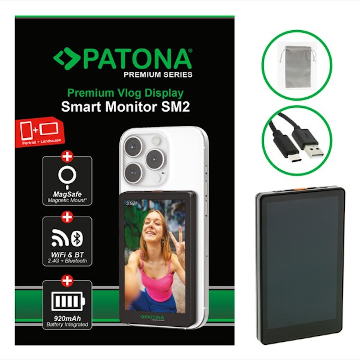 Patona Premium Vlog Display Smart Monitor SM2
