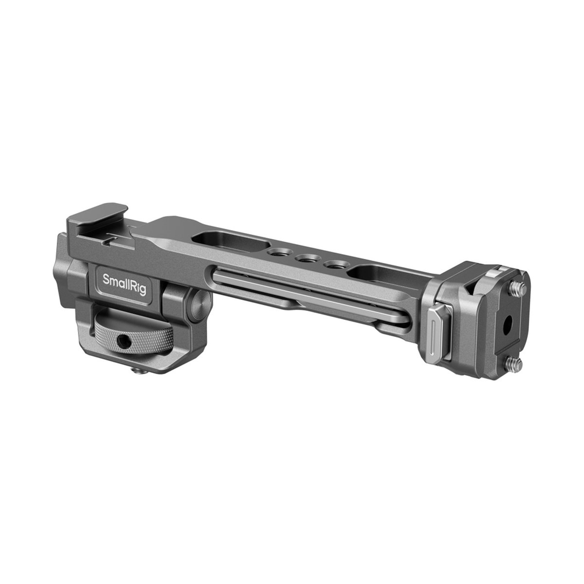 SmallRig 4637 HawkLock H21 Monitor Support für DJI Stabilizers - Frontansicht eines ausziehbaren grauen SmallRig Montagegriffs SmallRig 4637 HawkLock H21 Monitor Support für DJI Stabilizers - Frontansicht eines ausziehbaren grauen SmallRig Montagegriffs
