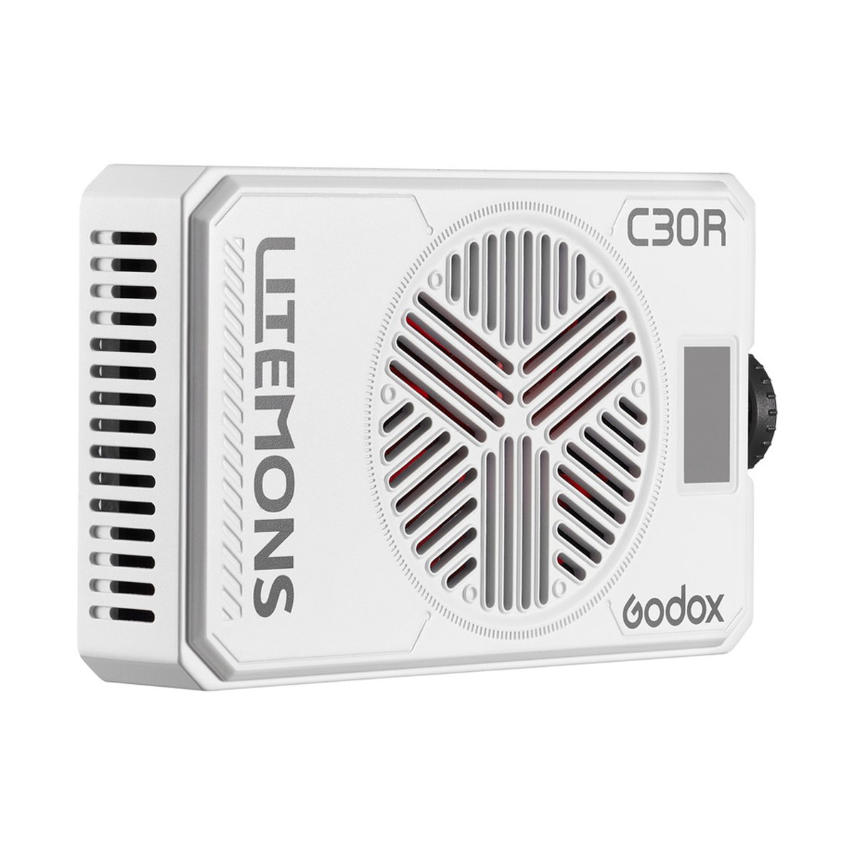 Godox C30R LITEMONS RGB Pocket LED Panel Light - Frontansicht des Godox Litemons C30R mit Lüftergitter