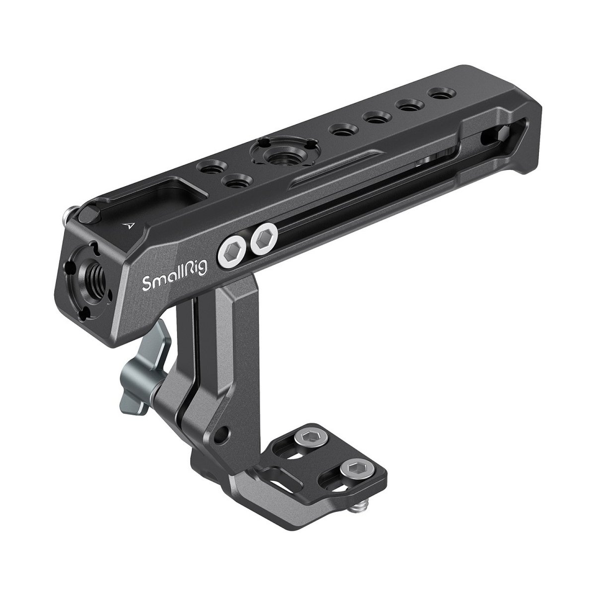 SmallRig 3082 Top Handle Sony XLR K1M, XLR K2M, XLR K3M, DMW XLR1 Adapter - SmallRig Kamera Top Handle, schräge Ansicht mit zahlreichen Befestigungspunkten.