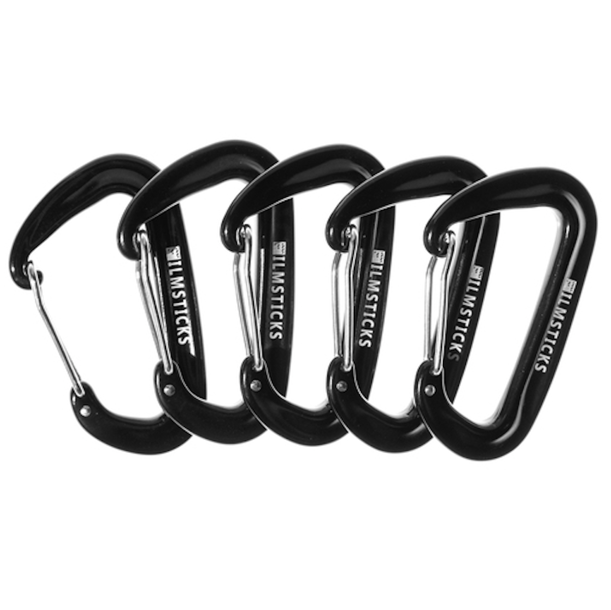 Filmsticks Wire Gate Karabiner 5er Set schwarz Filmsticks Wire Gate Karabiner 5er Set schwarz
