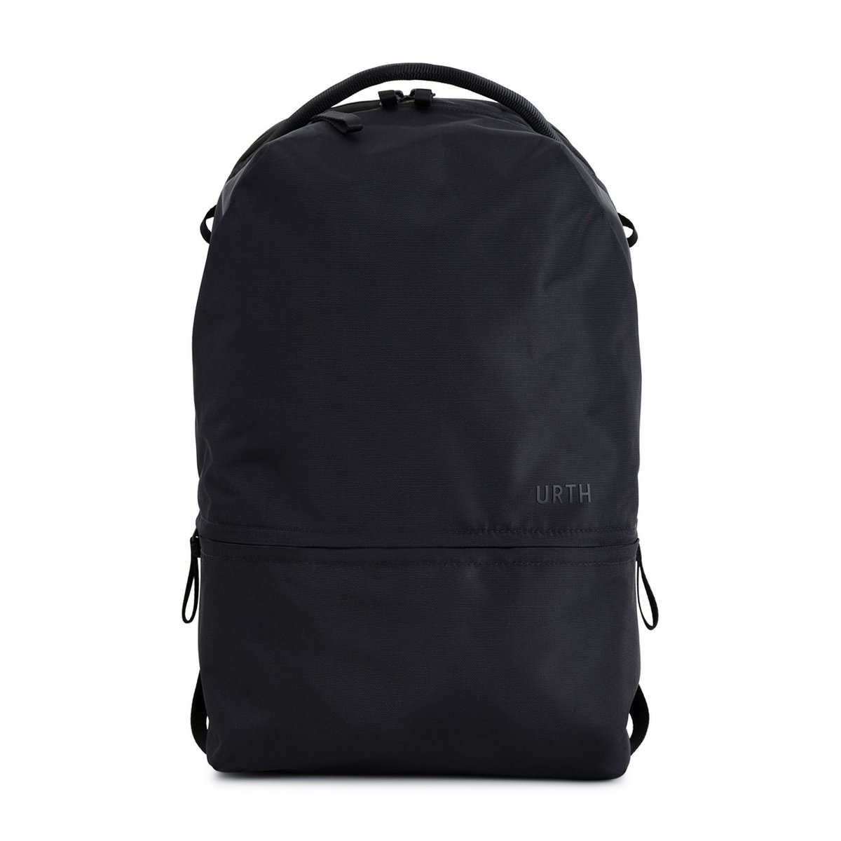 Urth Arkose 20L Rucksack (Schwarz) - Frontansicht eines schwarzen Rucksacks