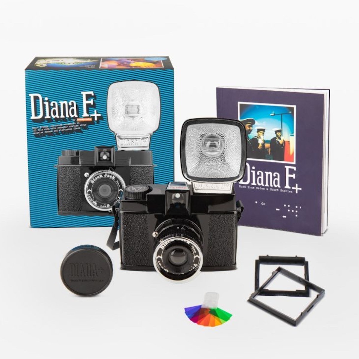 Lomography Diana F+ Kamera & Blitz Black Jack