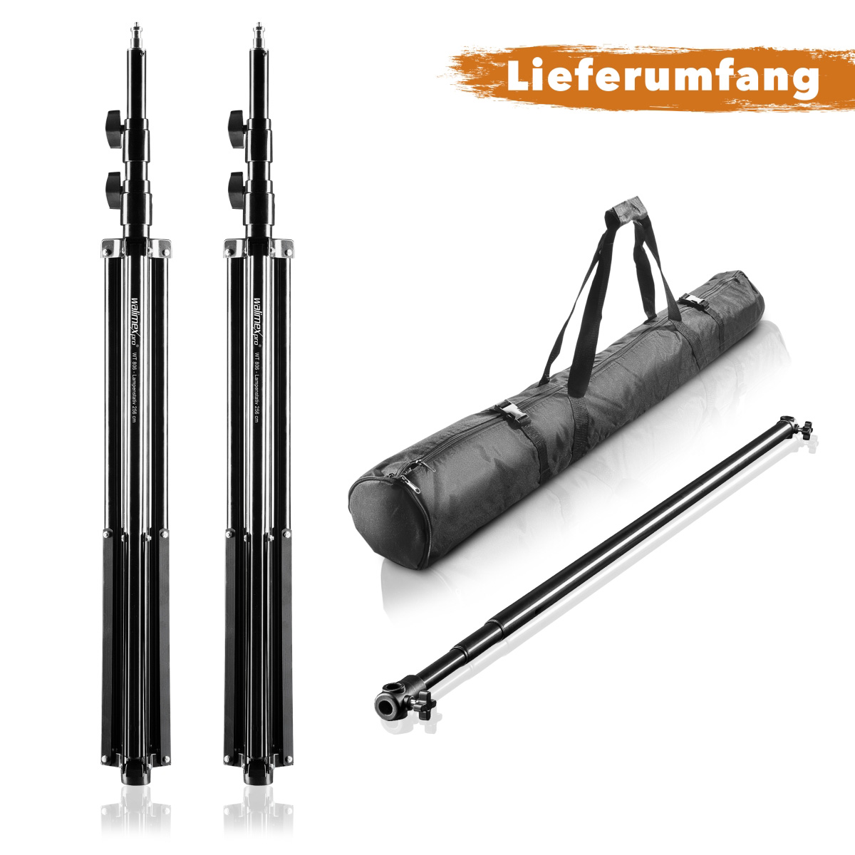 Walimex pro Teleskop Hintergrundsystem 120-307 cm