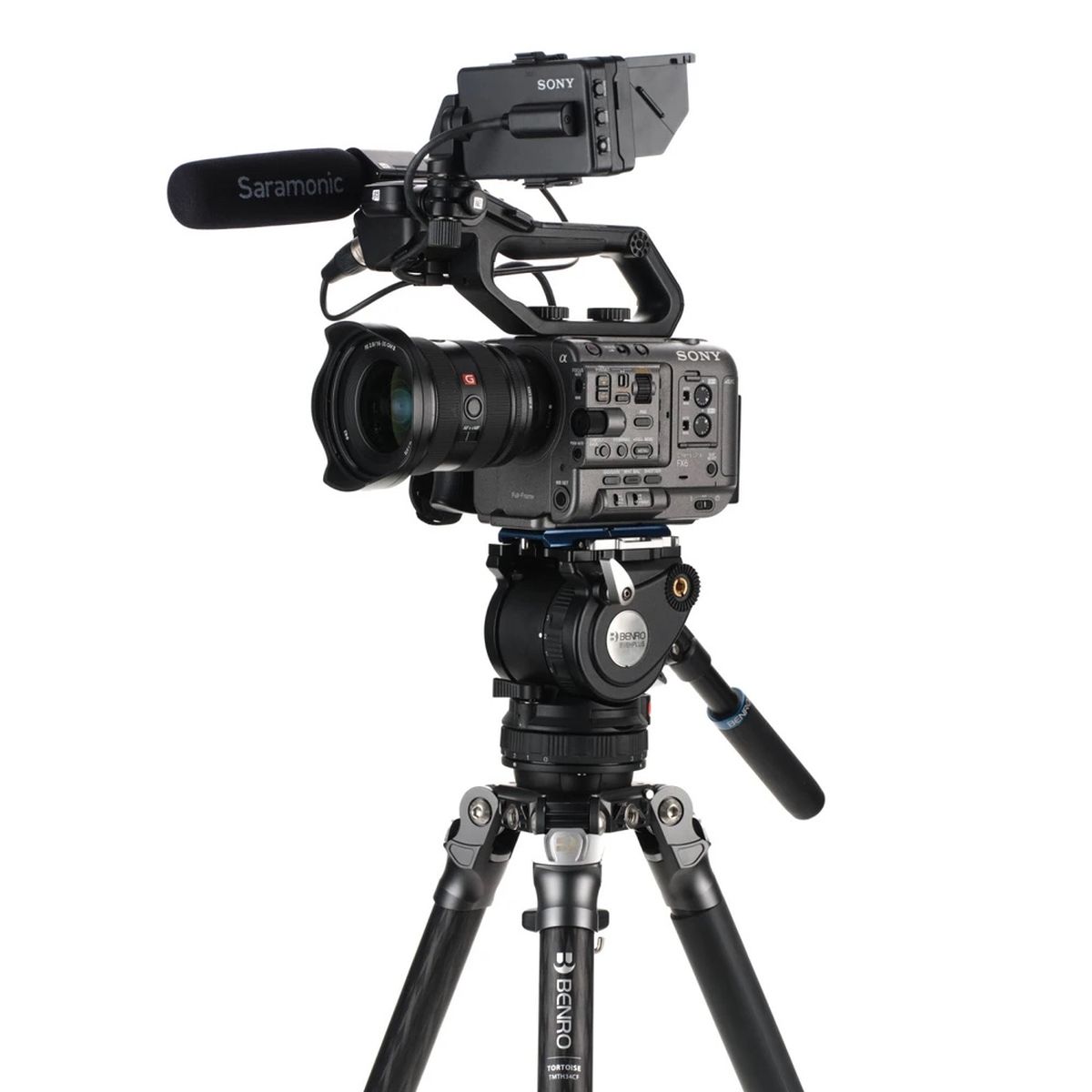 Benro Mammoth TMTH34CF 4-Sektionen Anwendungsbeispiel mit Videokamera