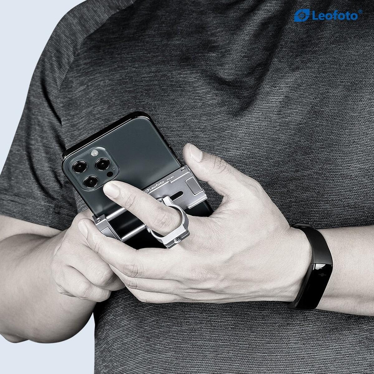 Leofoto Smartphonehalterung PC-60 silber Leofoto Smartphonehalterung PC-60 silber