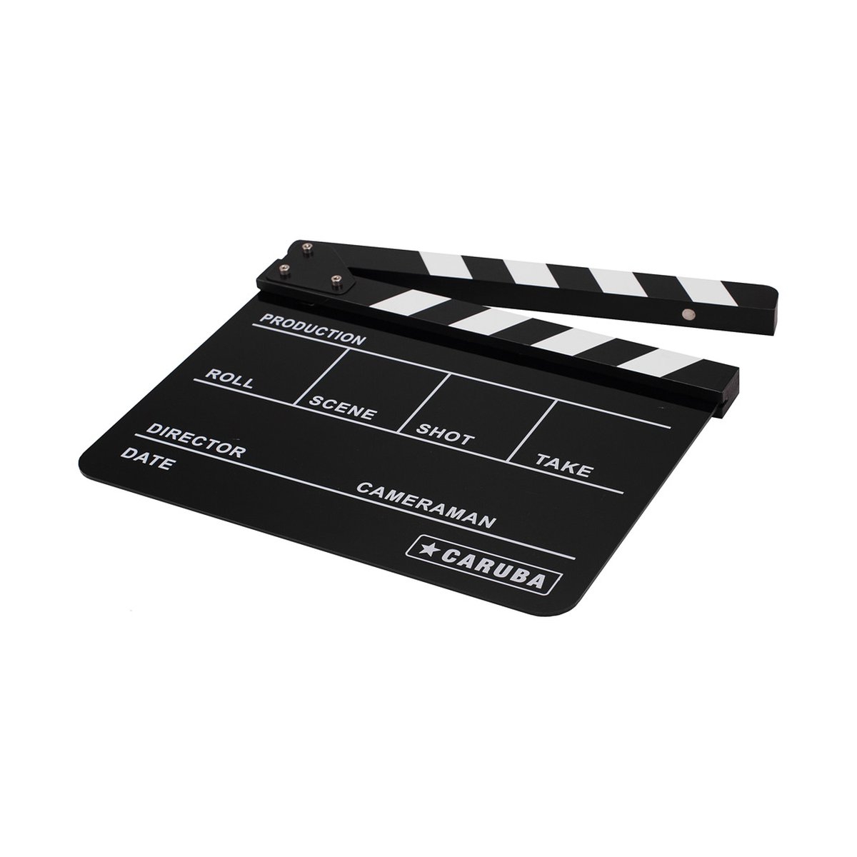 Caruba Professional Director Clapper Schwarz/BW (Whiteboardmarker) - Filmklappe Frontansicht