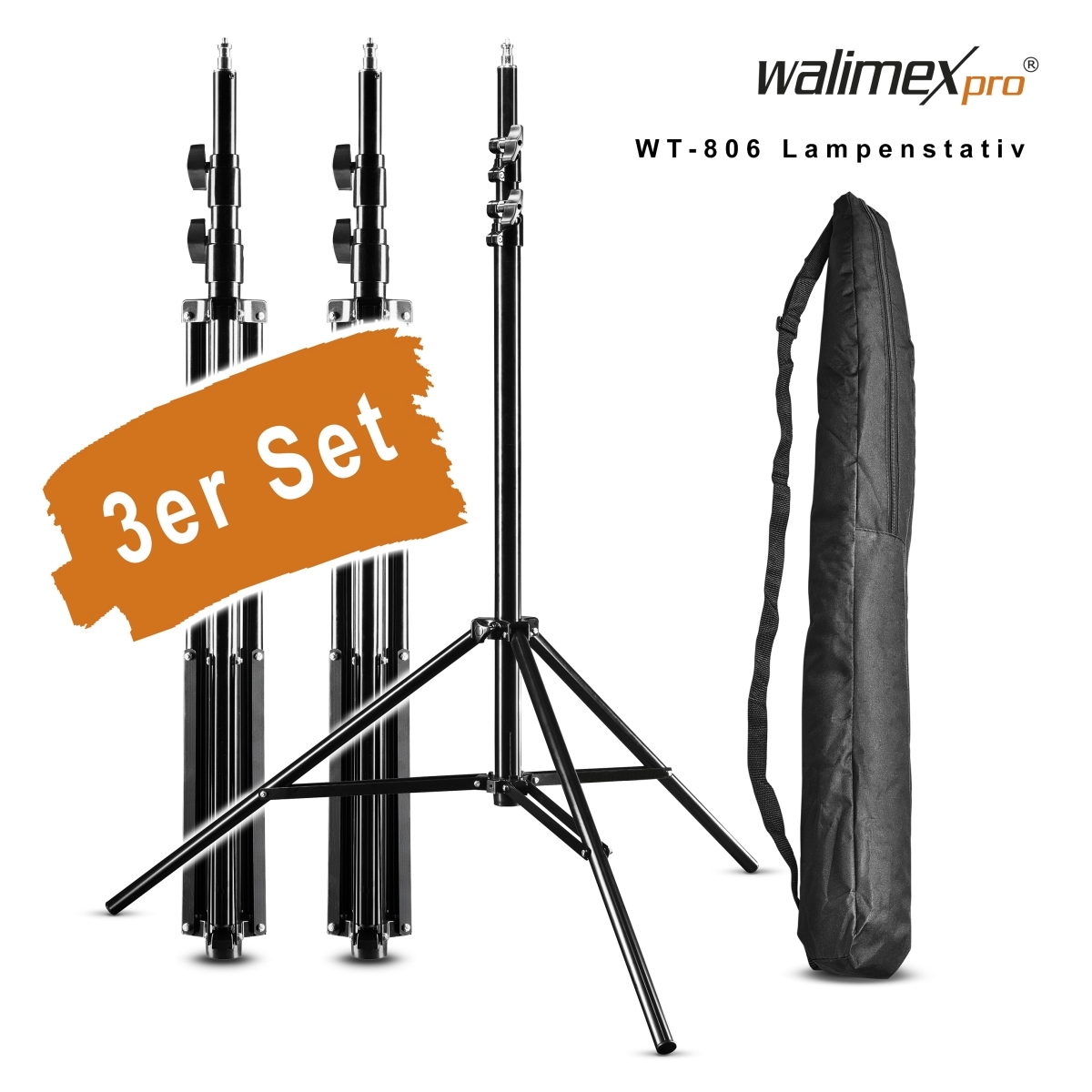 Walimex pro WT-806 256 cm 3er Set Walimex pro WT-806 256 cm 3er Set