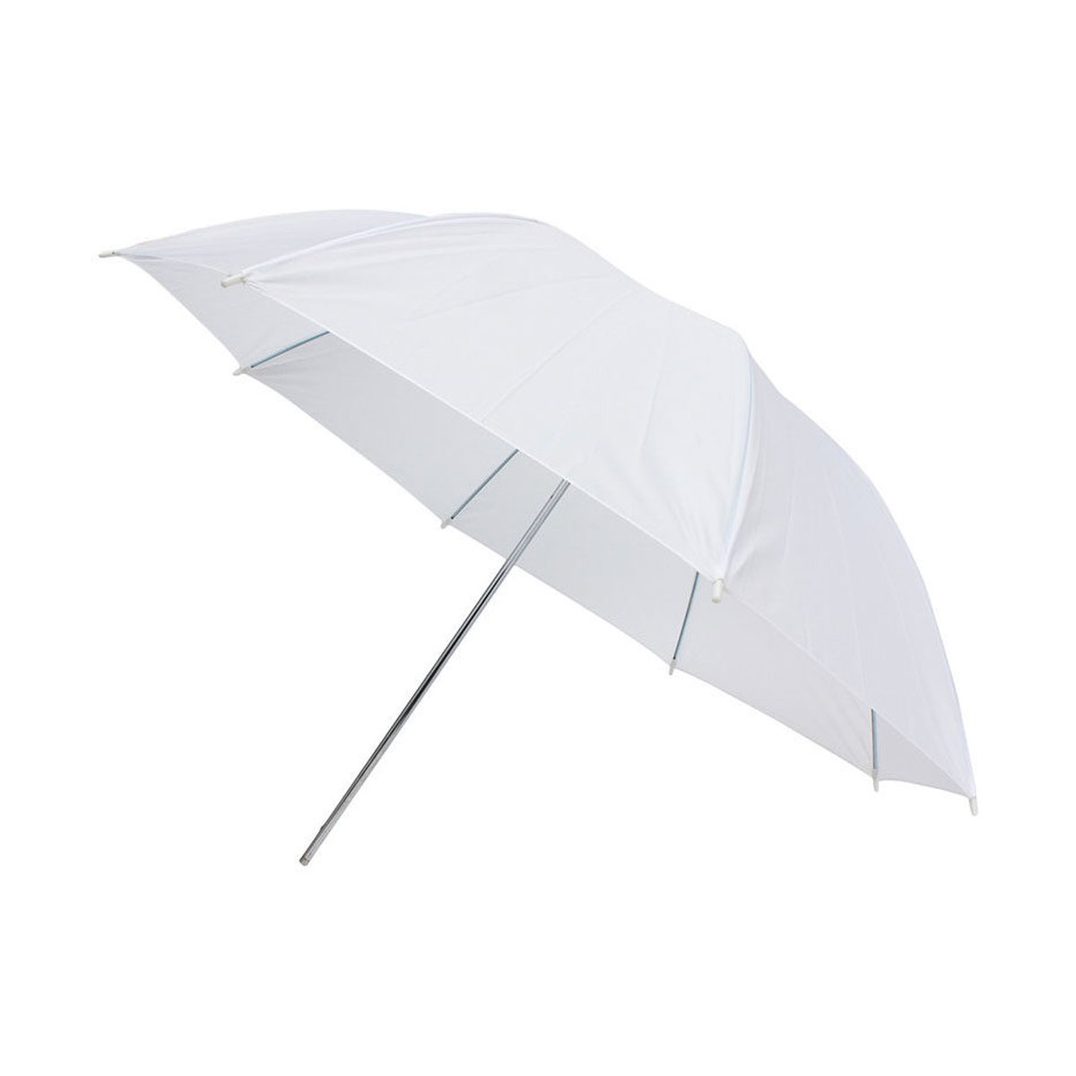 Caruba Flash Umbrella Transparent Weiß 109 cm - Aufgespannter weißer Reflexschirm, Seitenansicht