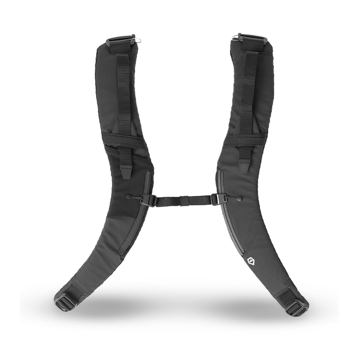 Wandrd Fernweh 50L S/M Schwarz - Gepolsterte Schultergurte, Frontansicht