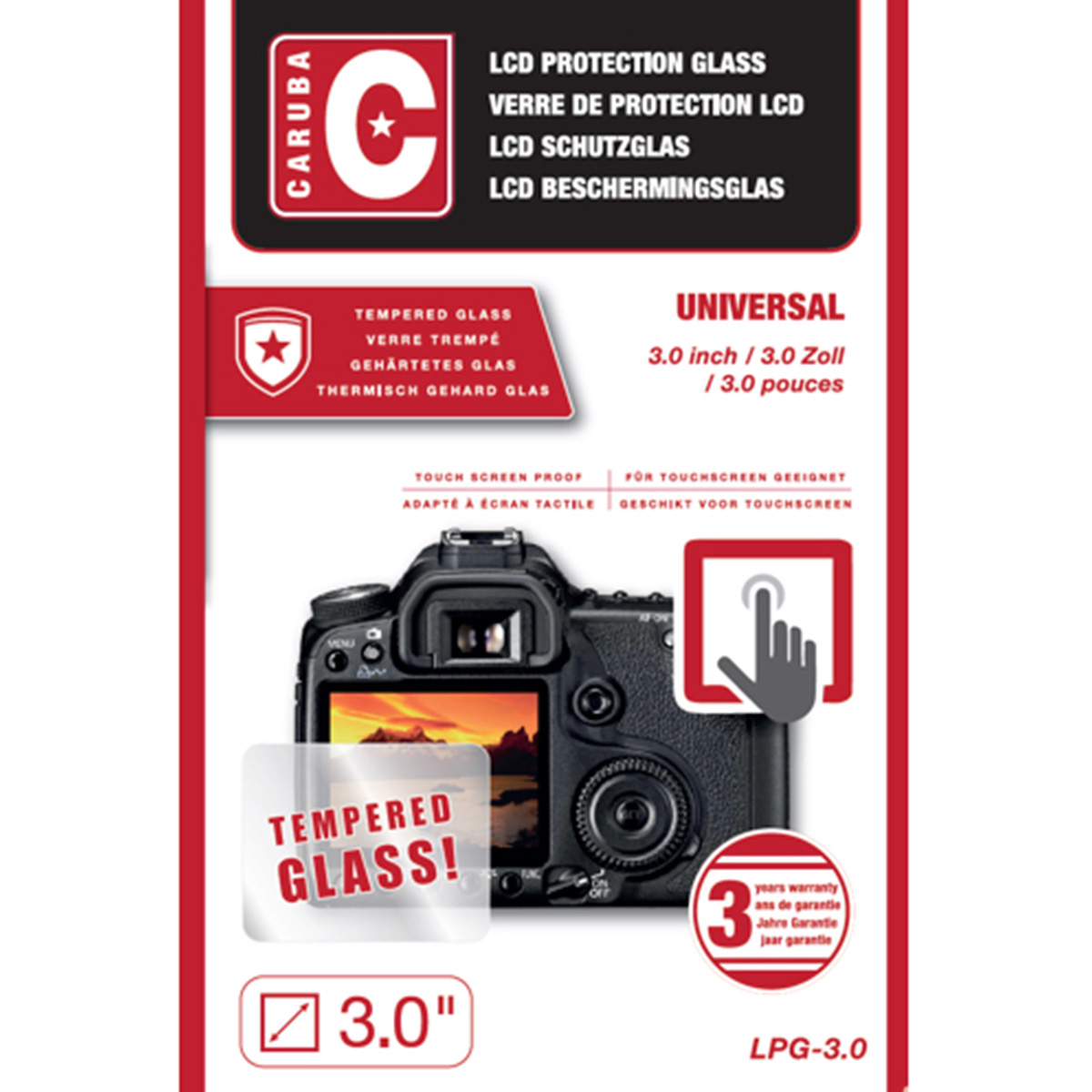 Caruba LCD Glass Schutzfolie 3.0" 2 Stück