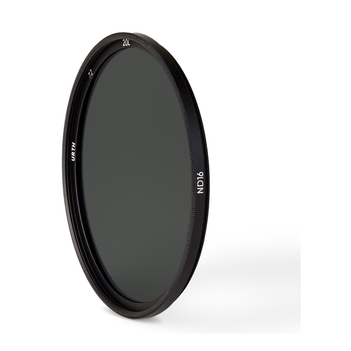 Urth 72mm ND16 (4 Stop) Lens Filter (Plus+) - DETAILANSICHT: Urth ND16 72mm Kameraobjektivfilter von schräg oben