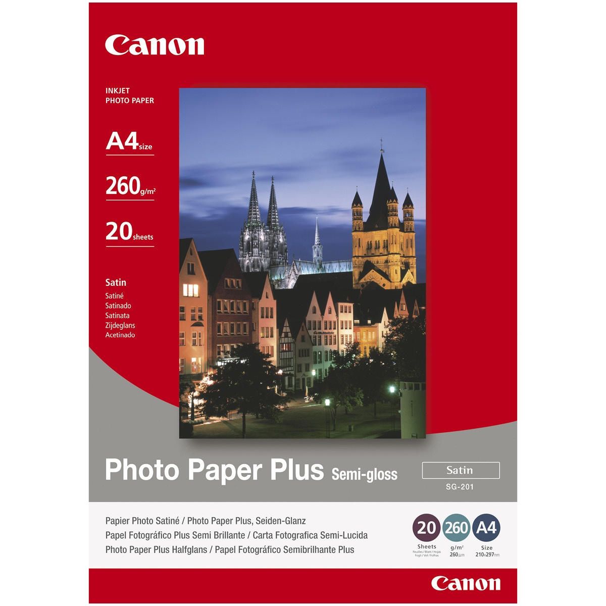 Canon SG-201 Seidenglanzpapier A4 20 Blatt Canon SG-201 Seidenglanzpapier A4 20 Blatt