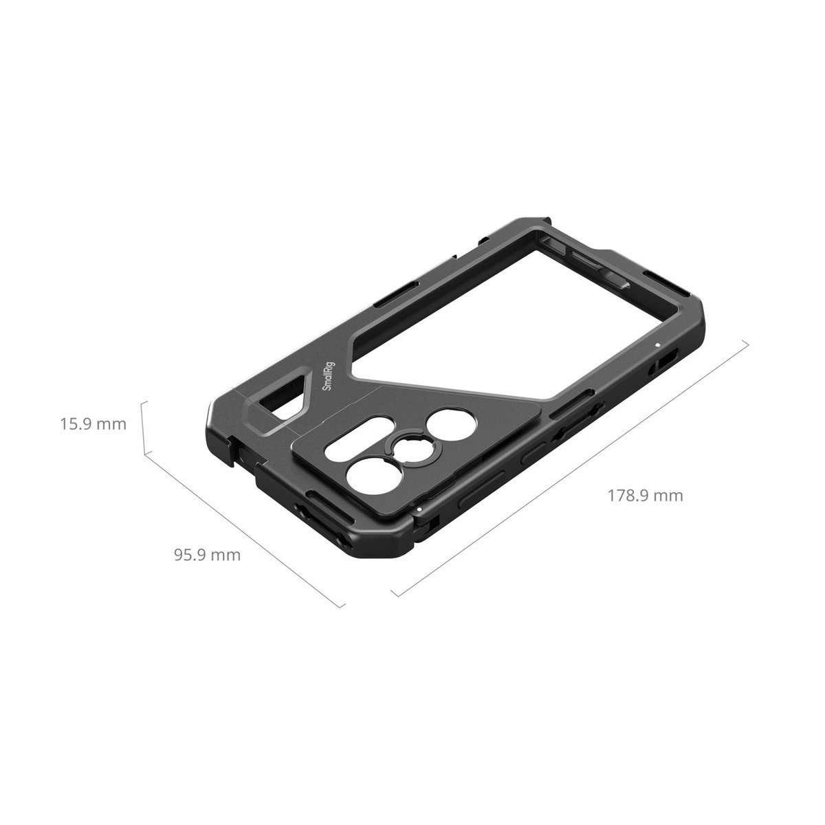 SmallRig 4601 Ultra Cage Kit Samsung Galaxy S24 - Maßangaben des Kamerakäfigs