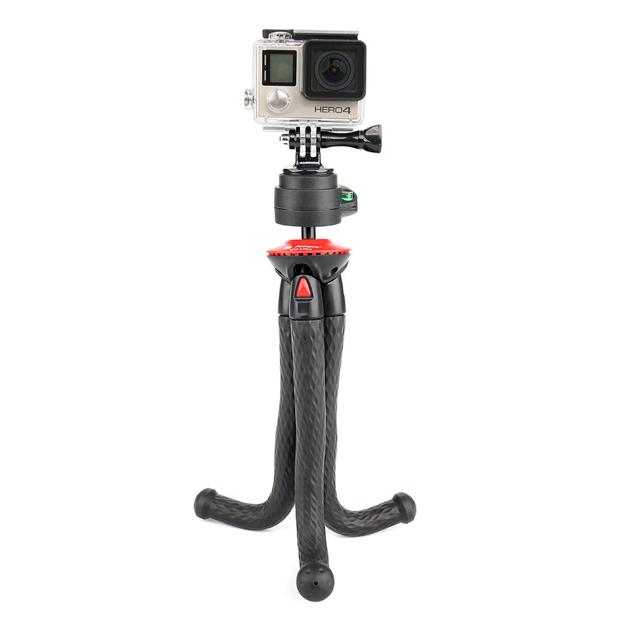 fotopro_ufo_2_plus_schwarz_rot_stativ_mit_telefon-__gopro-halterung_050353970410 fotopro_ufo_2_plus_schwarz_rot_stativ_mit_telefon-__gopro-halterung_050353970410