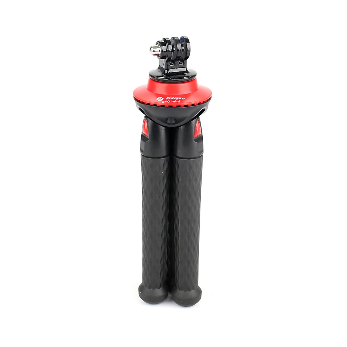 fotopro_ufo_mini_schwarz_rot_stativ_mit_telefon-__gopro-halterung_050353970408