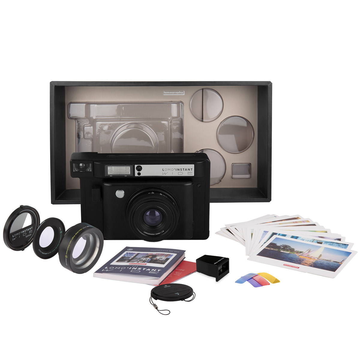 Lomography Lomo'Instant Wide schwarz Kit mit Objektivaufsätzen Lomography Lomo'Instant Wide schwarz Kit mit Objektivaufsätzen