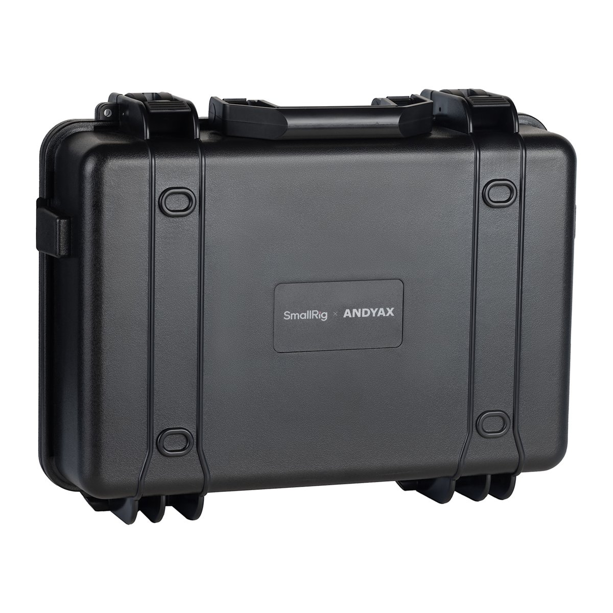SmallRig 4562 Andyax Creator Toolkit 13in-1 Survival Filmemacher Kit - Frontansicht des schwarzen, robusten SmallRig x ANDYAX Transportkoffers.